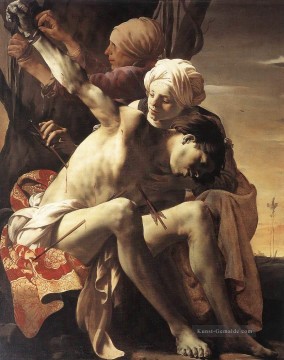 St Sebastian Tended von Irene und ihr Maid Niederlande maler Hendrick ter Brugghen Ölgemälde